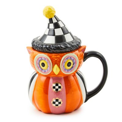 Trick or Treat Owl Lidded Mug mackenzie-childs Panama 0