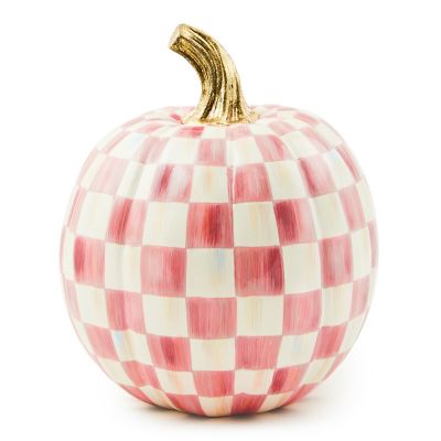 Bubblegum Pink Check Small Pumpkin mackenzie-childs Panama 0