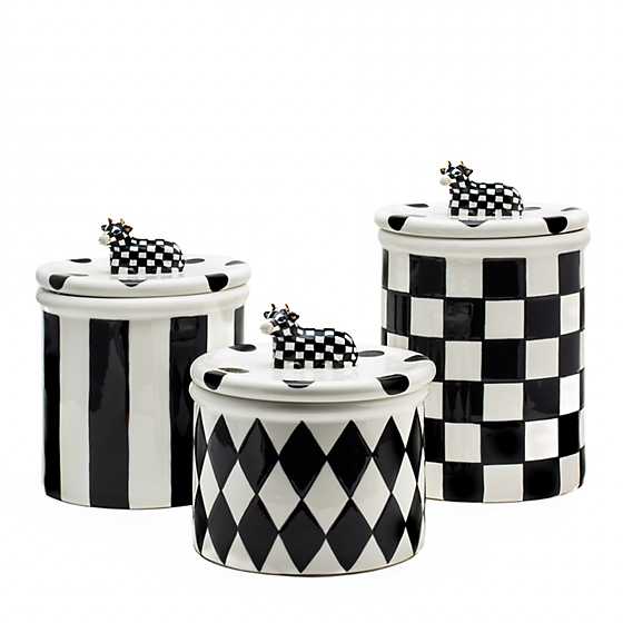 Cow Creamery Canisters, Set of 3
