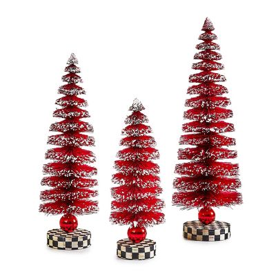 Cozy Christmas Red Bottle Brush Trees, Set of 3 mackenzie-childs Panama 0