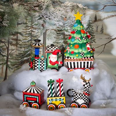 ceramic christmas train set