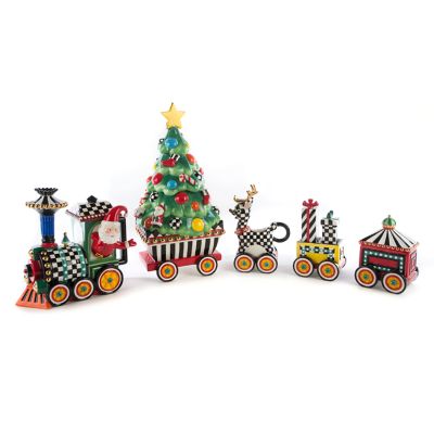 ceramic christmas train set