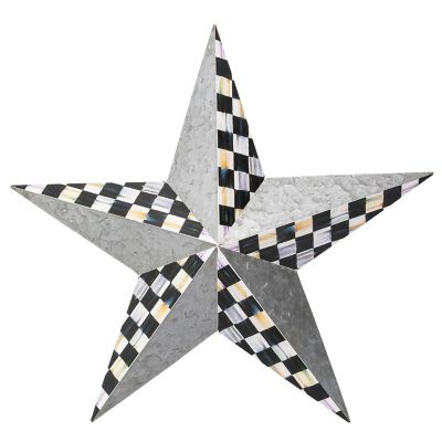 Courtly Check Galvanized Barn Star Wall Decor mackenzie-childs Panama 0