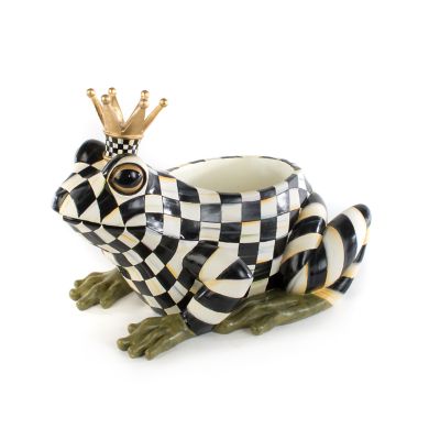 Hand-Painted Mama and Baby Frog Ride Garden Figurine