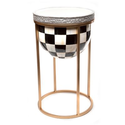 Courtly Check Short Plant Stand mackenzie-childs Panama 0