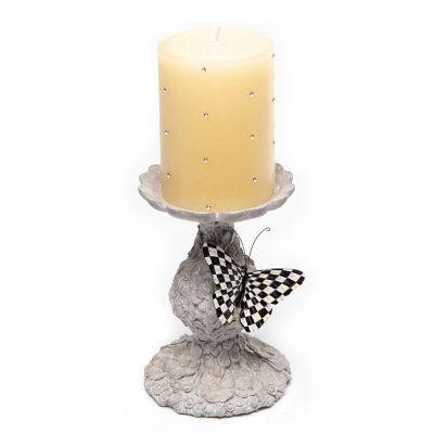 Short pillar shop candle holders