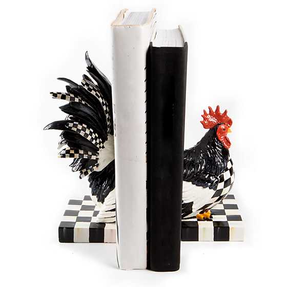 Courtly Check Rooster Book Ends image three