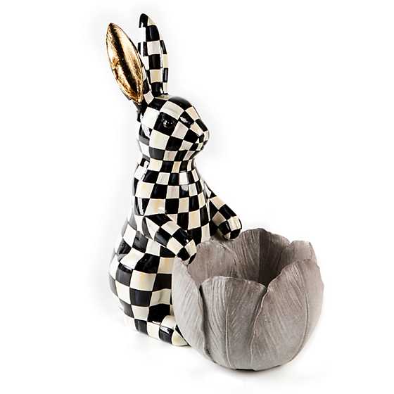 Courtly Check Bunny Flower Pot image one