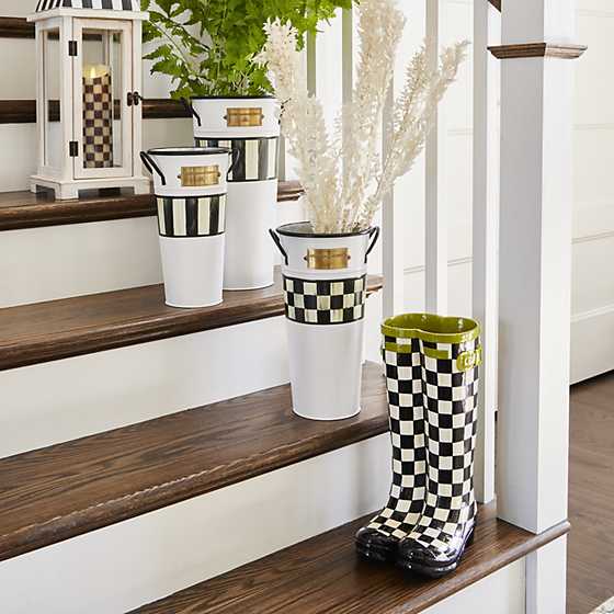 Courtly Check Wellies Planter image four