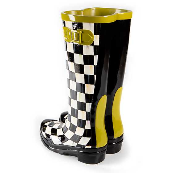 Courtly Check Wellies Planter image three