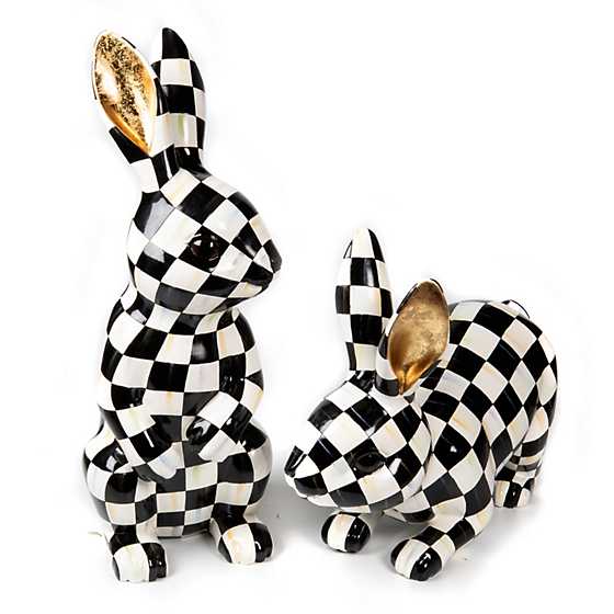 Courtly Check Trophy Bunnies - Set of 2