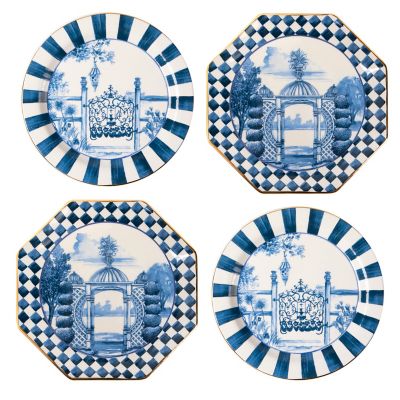 Royal Toile Small Plates, Set of 4 mackenzie-childs Panama 0