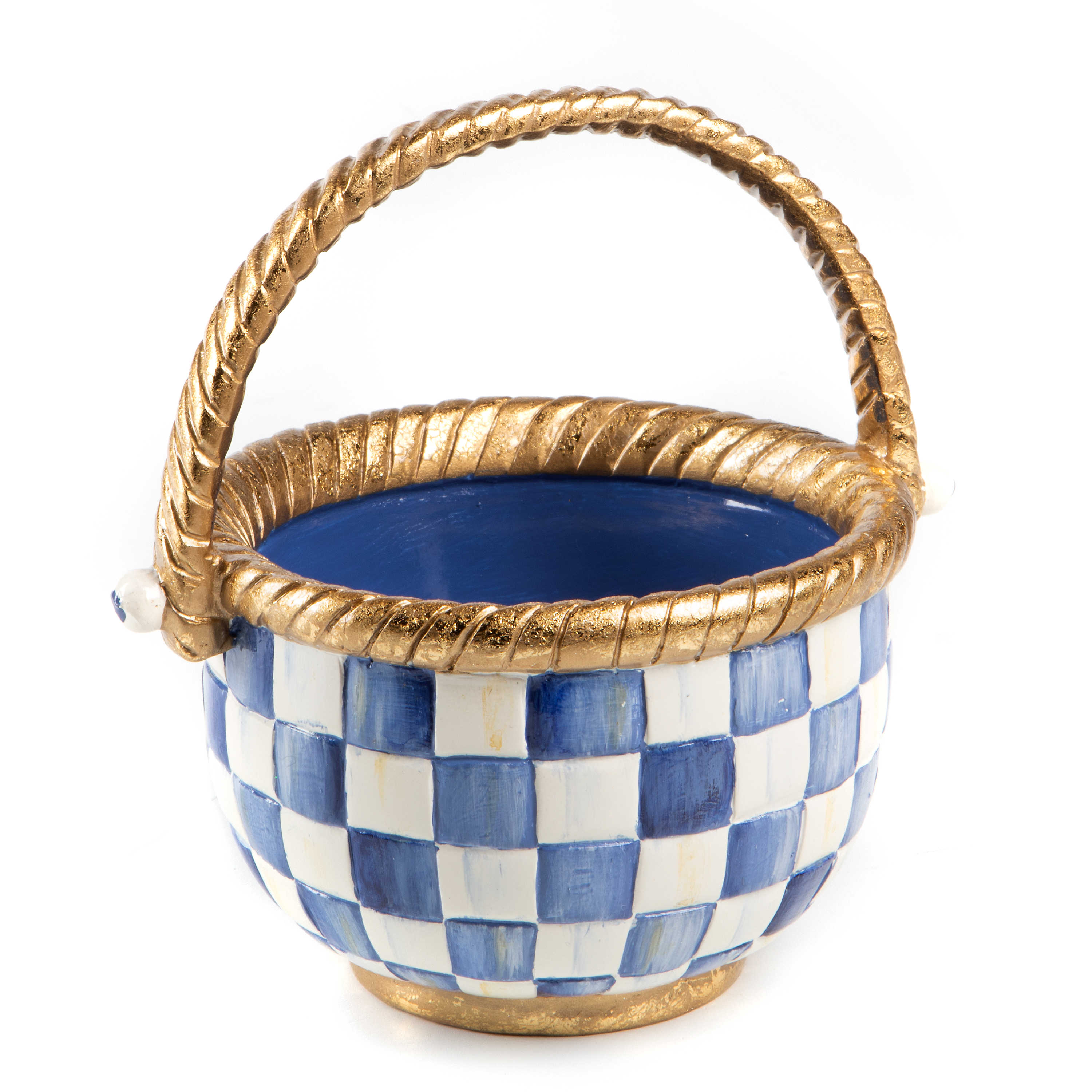 Royal Check Basket - Small mackenzie-childs Panama 0
