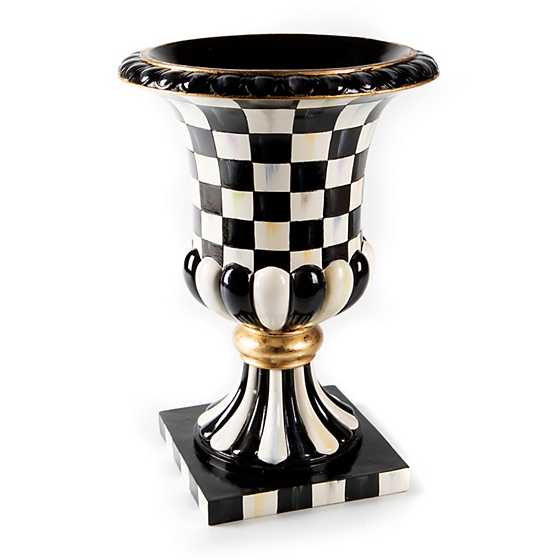 Courtly Check Pedestal Tabletop Urn image one