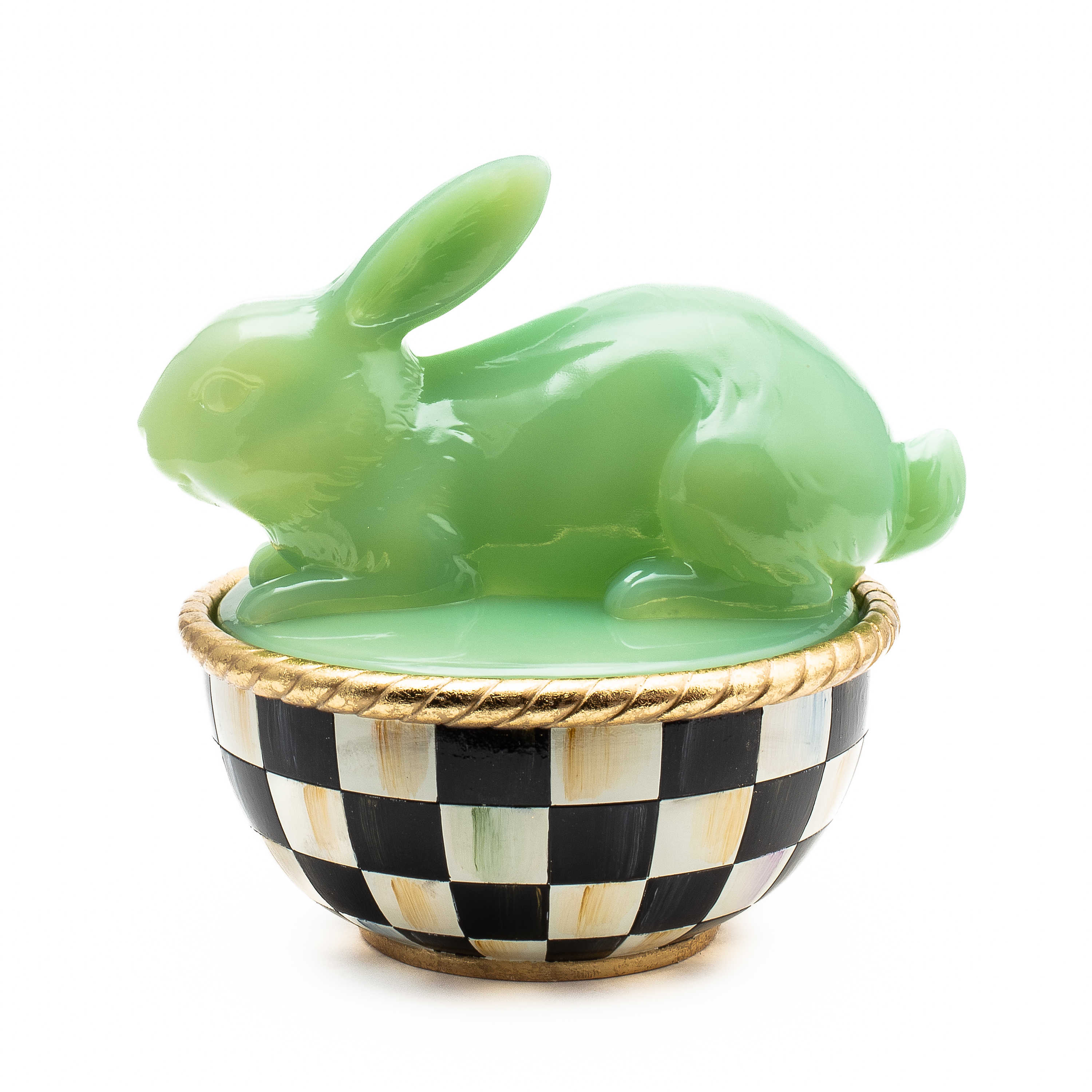Green Rabbit Lidded Container mackenzie-childs Panama 0