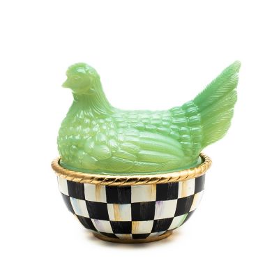 Green Chicken Lidded Container mackenzie-childs Panama 0