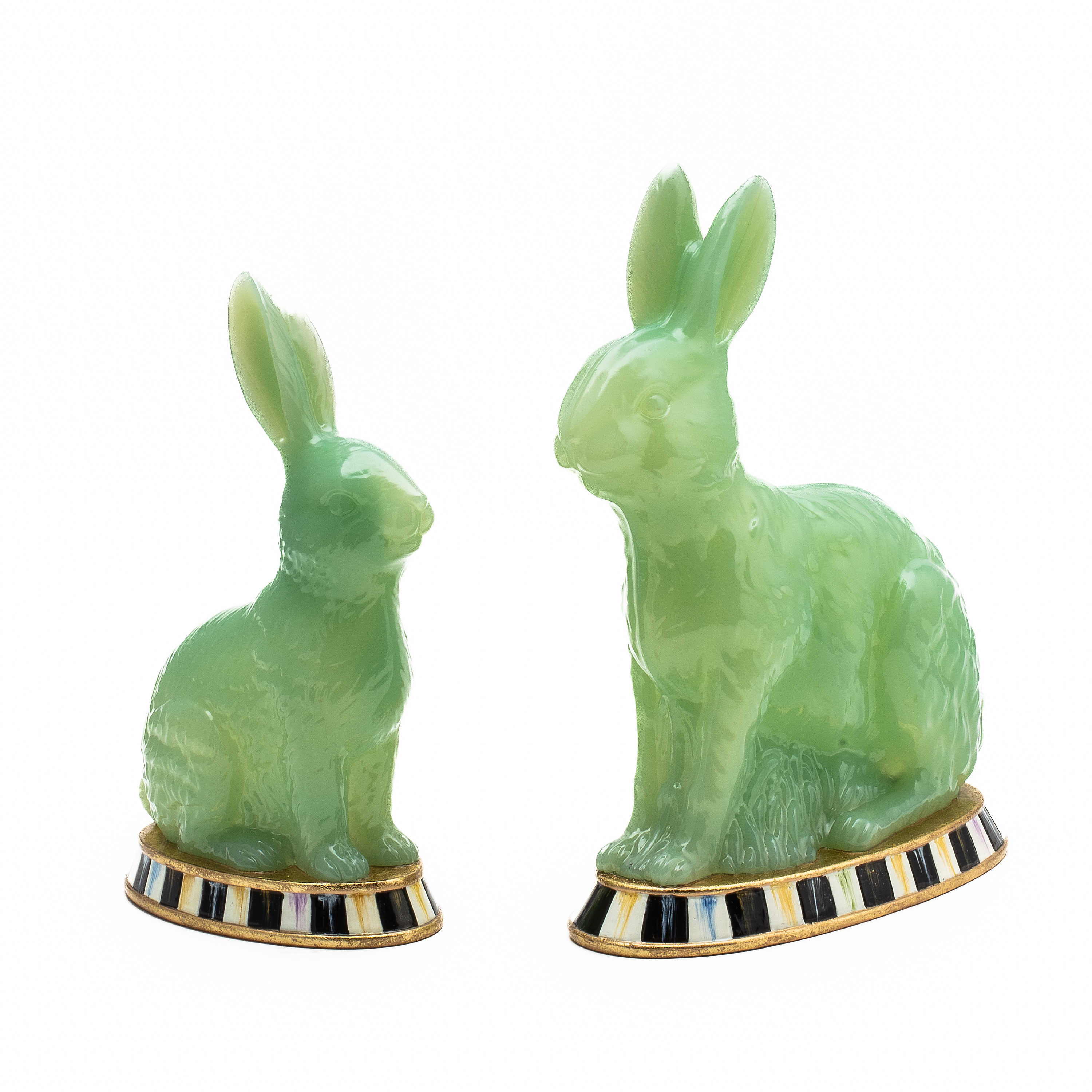 Green Rabbit Figures - Set of 2 mackenzie-childs Panama 2