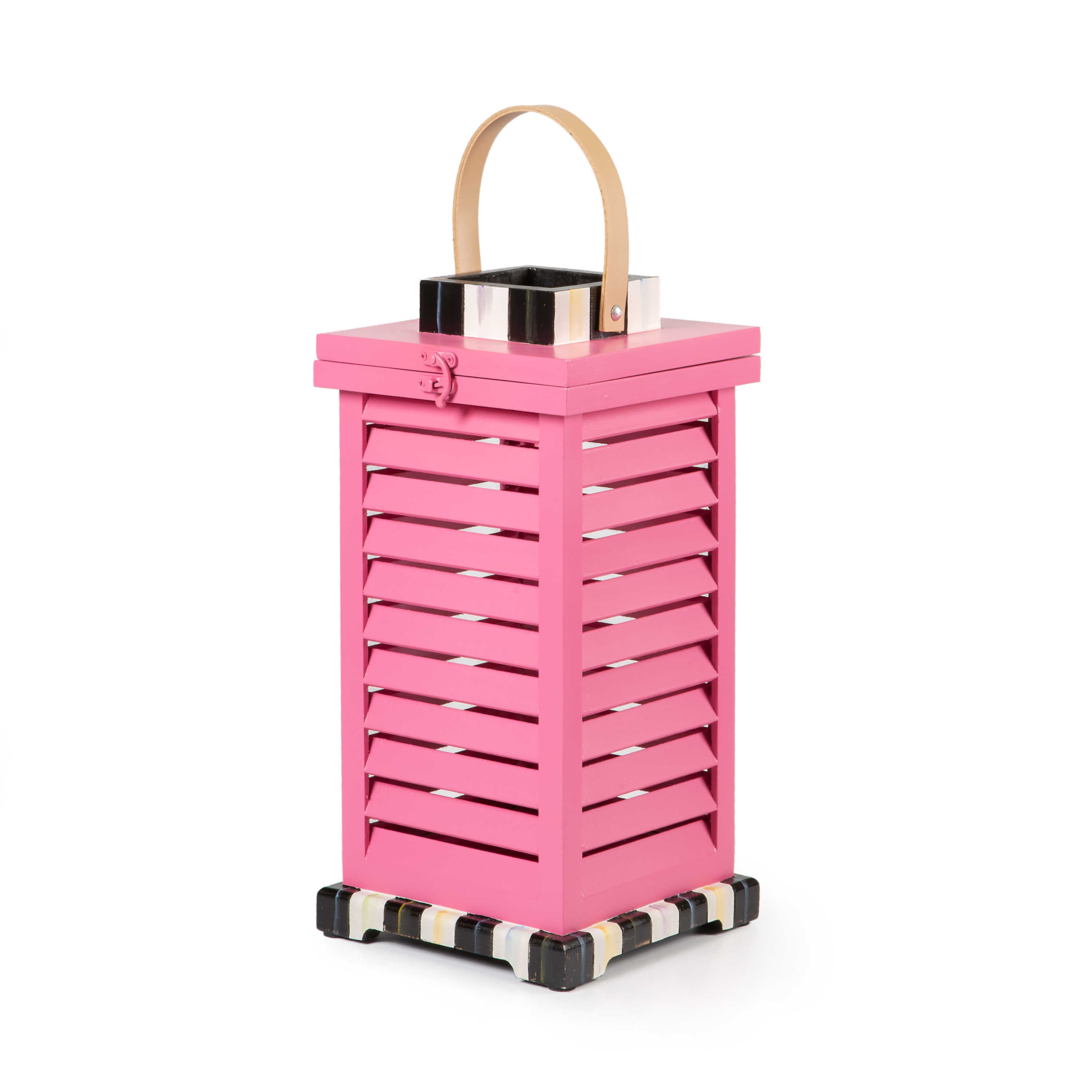 Small Shutter Lantern - Pink mackenzie-childs Panama 0