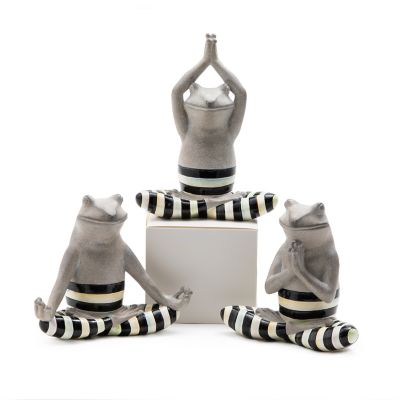 MacKenzie-Childs  Yoga Frogs, Set of 3