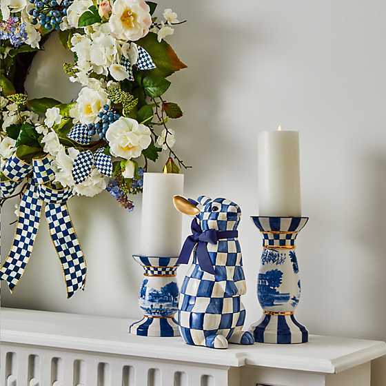 Royal Toile Pillar Candle Holder - Tall image four