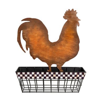 Courtly Check Chicken Wall Basket mackenzie-childs Panama 0