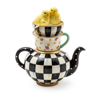 Courtly Chickatee Teapot mackenzie-childs Panama 0