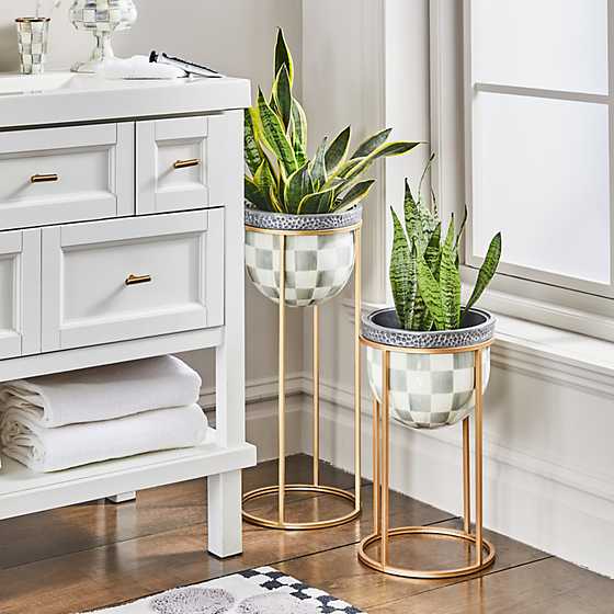 Sterling Check Plant Stand - Short image two