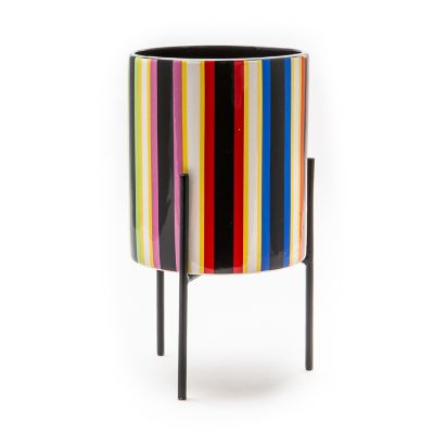 Avant Garden Tabletop Planter - Stripe mackenzie-childs Panama 0