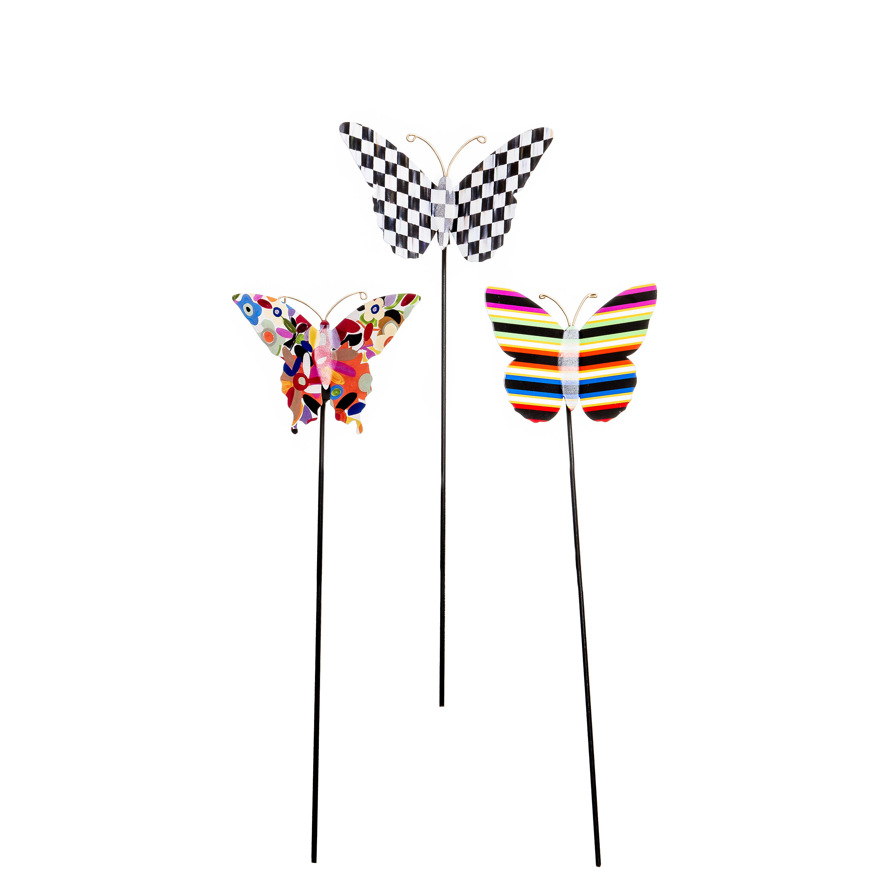 Butterfly Garden Stakes, Set of 3 mackenzie-childs Panama 0