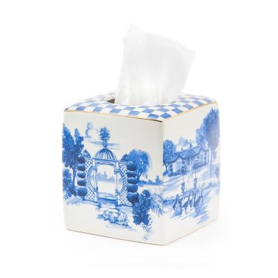 MacKenzie-Childs  Royal Toile Boutique Tissue Box Cover