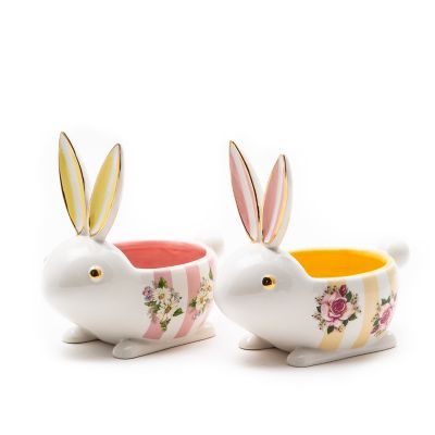 Wildflowers Bunny Dishes - Set of 2 mackenzie-childs Panama 0