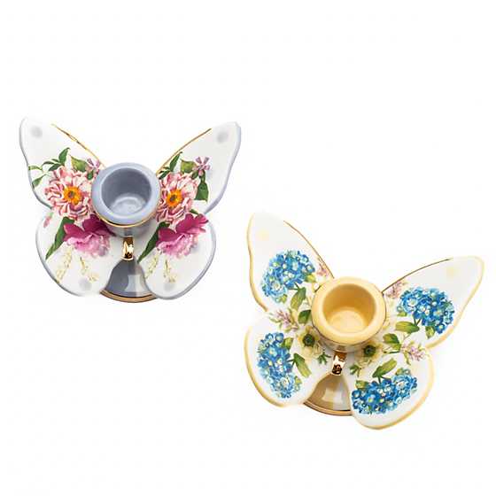 Wildflowers Butterfly Candle Holders - Set of 2 image three