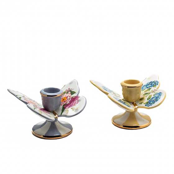 Wildflowers Butterfly Candle Holders, Set of 2