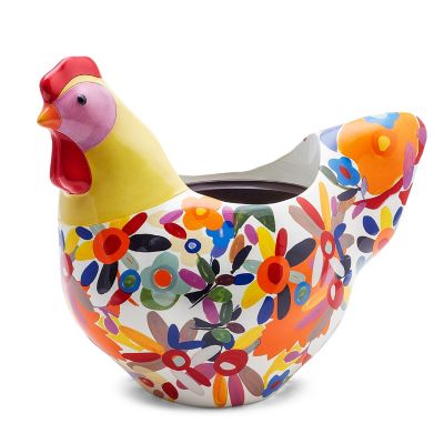 Avant Garden Chicken Planter - Floral mackenzie-childs Panama 0