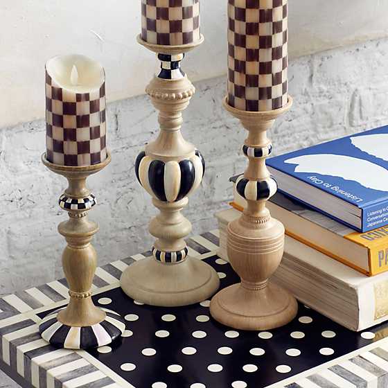 Courtly Pillar Candle Holders - Set of 3 image three