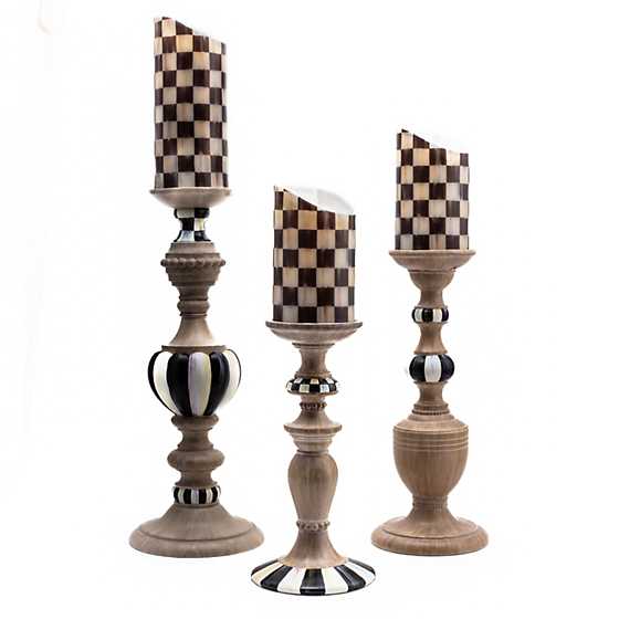 Courtly Pillar Candle Holders - Set of 3 image six