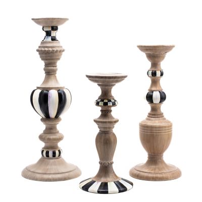 Courtly Pillar Candle Holders, Set of 3 mackenzie-childs Panama 0