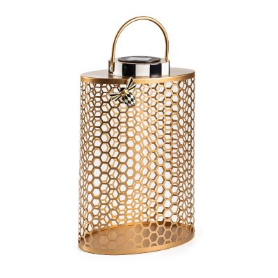 Honeycomb Small Tin Solar Lantern mackenzie-childs Panama 0