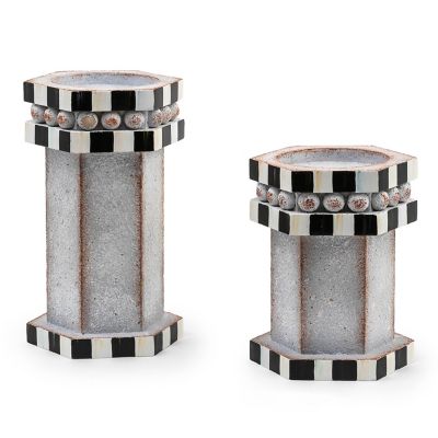 Honeycomb Pillar Candle Holders, Set of 2 mackenzie-childs Panama 0