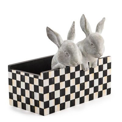 Courtly Check Bunny Planter mackenzie-childs Panama 0