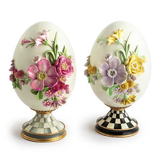 Touch of Pink Floral Pedestal Egg image four