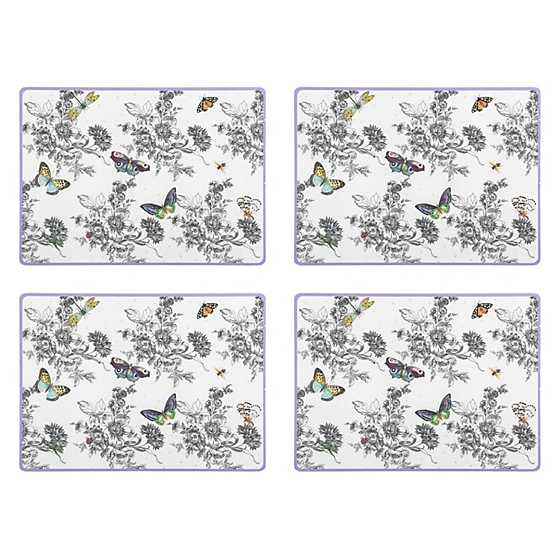 Butterfly Toile Cork Back Placemats - Set of 4 image three