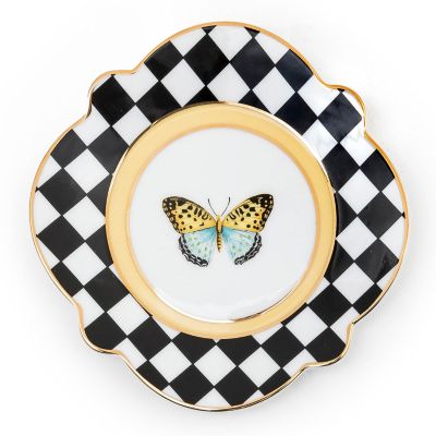 Butterfly Toile Bread and Butter Plate