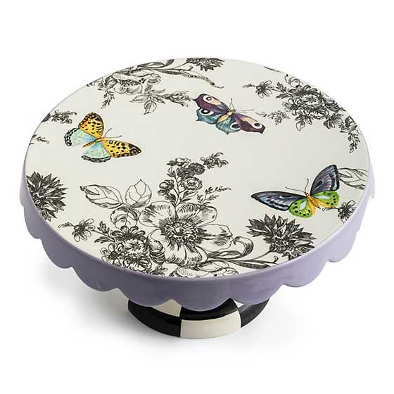 Butterfly Toile Pedestal Platter - Small image three