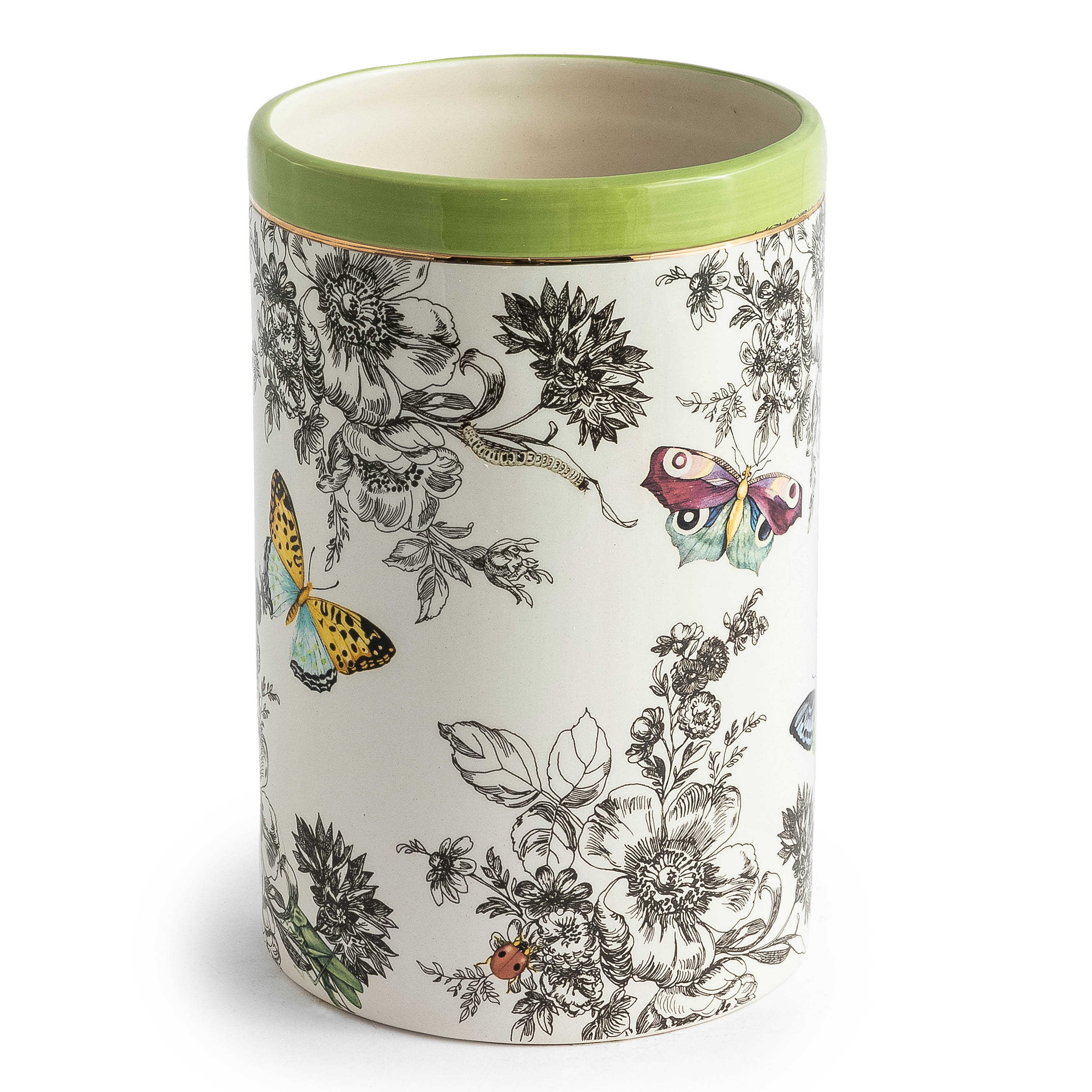 Butterfly Toile Short Vase mackenzie-childs Panama 0