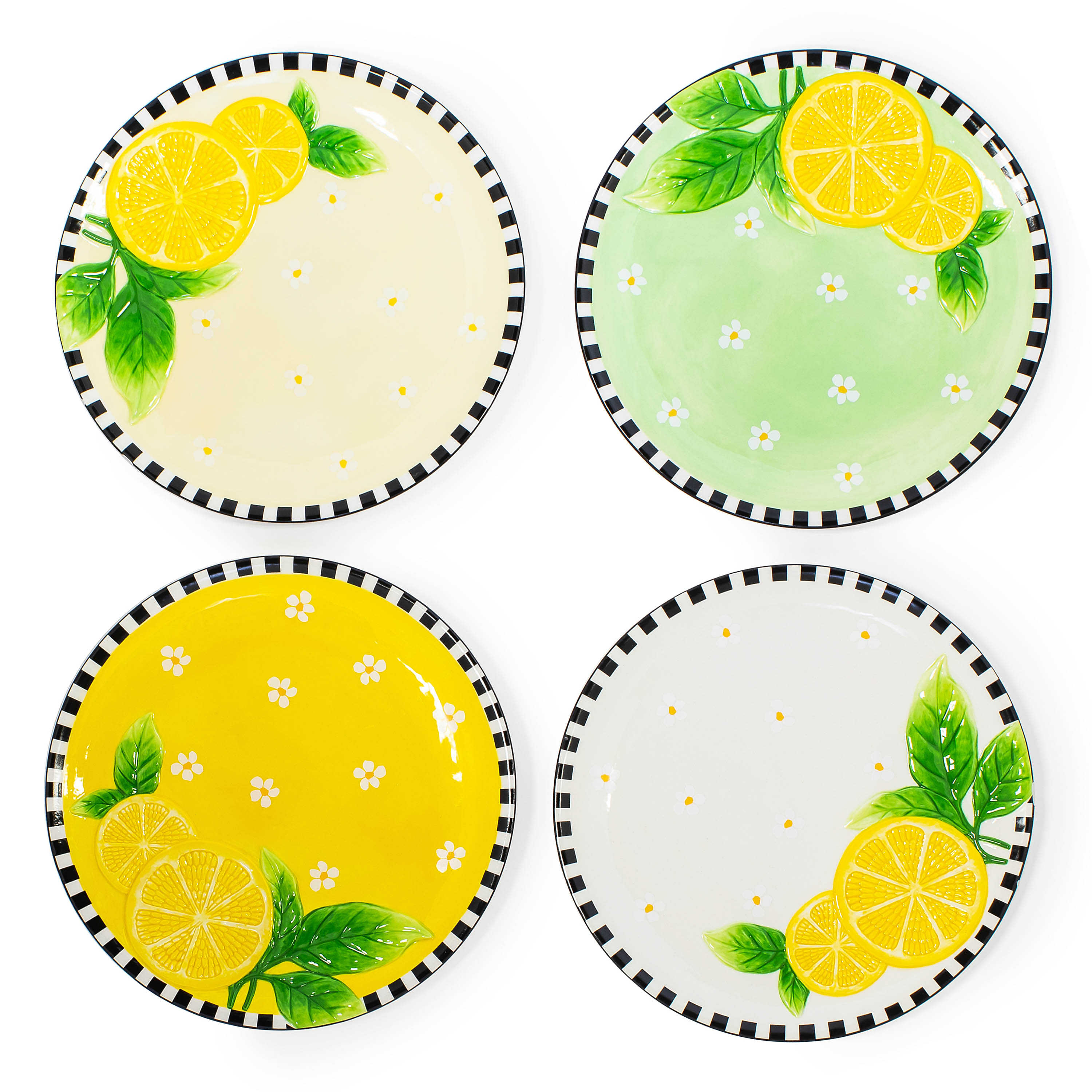 Lemon Dessert Plates, Set of 4 mackenzie-childs Panama 0