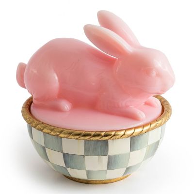 Milk Pink Bunny Lidded Container mackenzie-childs Panama 0