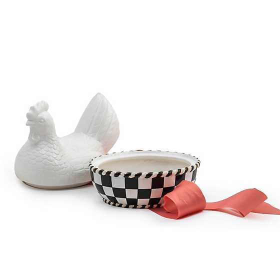 White Chicken Lidded Dish image four