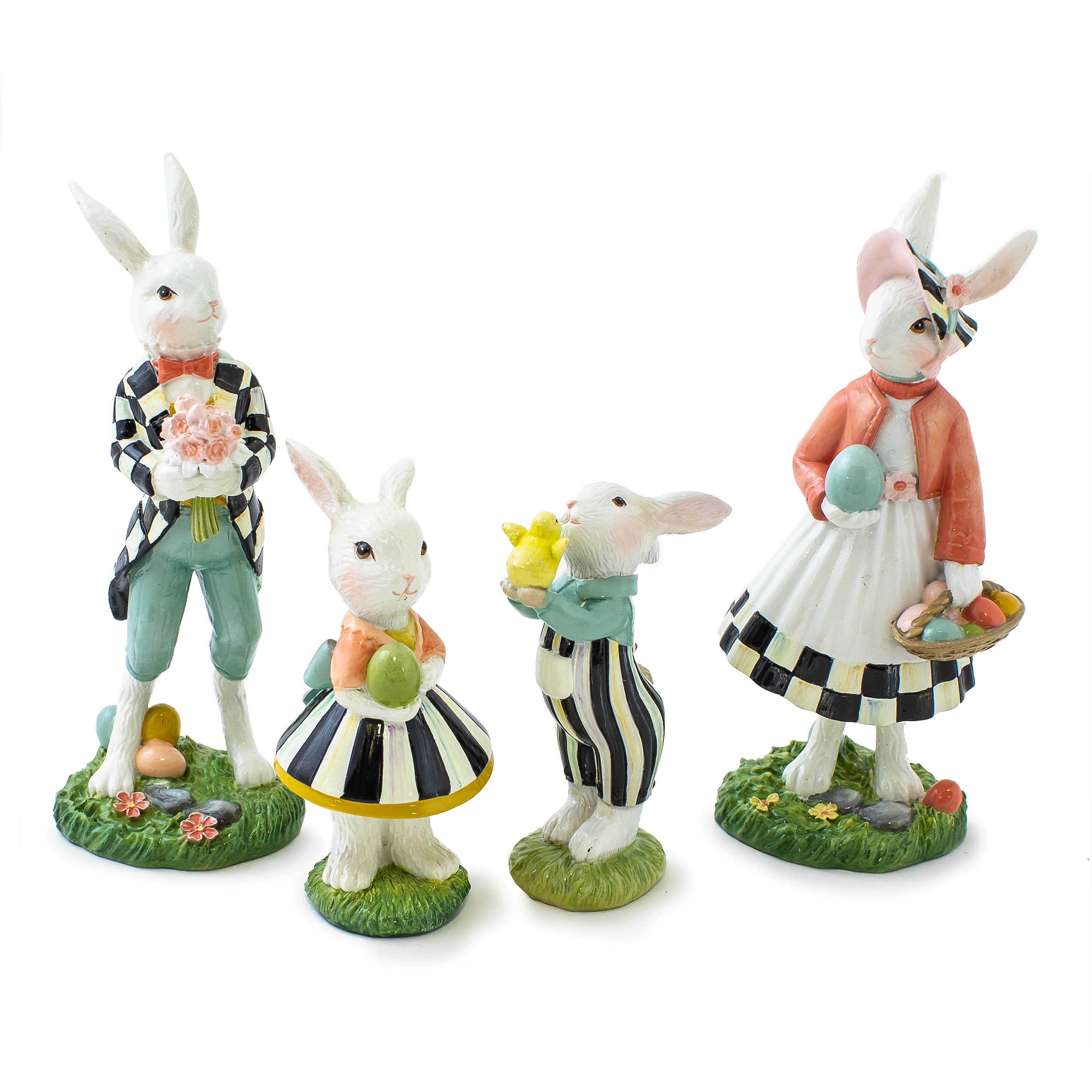 Spring Fling Mini Rabbit Family, Set of 4 mackenzie-childs Panama 0