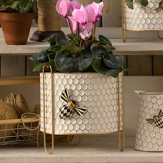 Honeycomb Tin Planter - Large image two